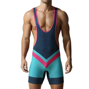 Singlet de Lucha Libre para Hombre de Alta Calidad, Transpirable, Talla Grande, Manga Corta, Ligero, Bordado, para Adultos - Product Image 1