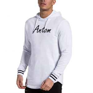 Customized Men 100% Cotton Oversized Acid Wash Blank Distress Patch Pocket Pullover Hoodies Sweatshirts Solid Color - Product Image 2