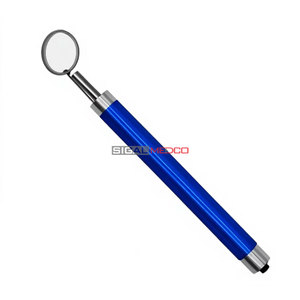 Premium Quality Dental Mouth <b>Mirror</b> with <b>LED</b> Light Blue Color Handle Stainless Steel Oral Examination Diagnostic Instrument - Product Image 2