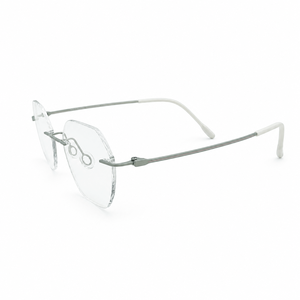 Montures de lunettes sans monture en titane photochromiques UV420 carrées légères en titane pur, prêtes pour la prescription, logo personnalisé - Product Image 3