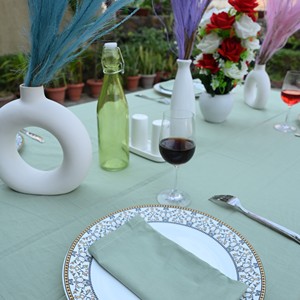 Woven Solid 100% Cotton Eco-Friendly Washable Modern Artisan Design Durable Reusable Customizable Wedding <b>Table</b> <b>Cover</b> Tablecloth - Product Image 2