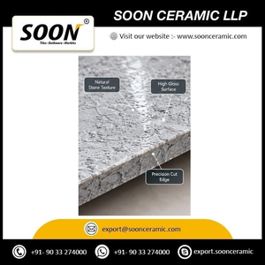 SOON CERAMIC LLP Marbre DOVER WHITE 7D-1 Calcite Grande dalle polie Design moderne écologique Modèle 3D pour mur de salon - Product Image 3