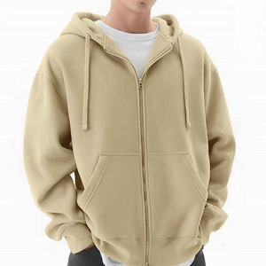 Sweat à capuche zippé intégral pour hommes actifs, en coton mélangé, haute qualité, sur mesure, dernière collection, vente en gros OEM, streetwear - Product Image 4