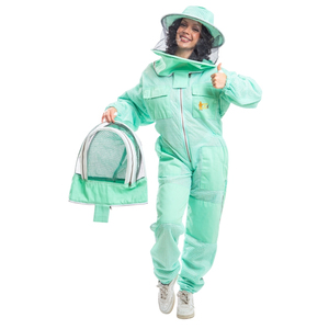 Traje de Apicultura de Doble Capa con Malla Ventilada de 3 Niveles, Velo Protector y Velo Redondo, Puños Elásticos, Múltiples Bolsillos - Product Image 3