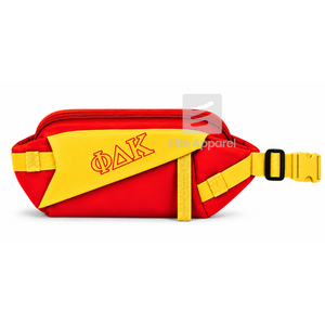 Riñonera Personalizada NSPDK Sorority con Logotipo Bordado en la Parte Delantera, Cierre de Cremallera Rojo Dorado, Uso Diario Informal para Mujer - Product Image 1