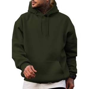 2025 hommes décontracté coton cordon sweats à capuche fermeture éclair complète polaire avec fonction anti-rétrécissement sérigraphié solide motif sweat à capuche court - Product Image 2