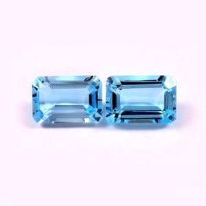 Topacio Azul Cielo Natural 6x8mm Corte Octogonal Facetado Calibrado Piedra Preciosa Suelta Certificada para Joyería Proveedor Mayorista - Product Image 2