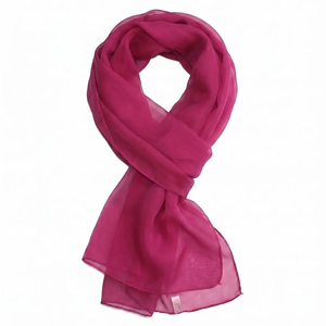New Custom Logo Private Label Premium Quality High Quality Cotton <b>Canvas</b> Solid Pattern Breathable Lace Scarf for Women - Product Image 4