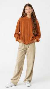 <b>Women's</b> Regular Fit Solid Breathable Casual Long Sleeve Hip Length Modal Zip-Through Hoodie Front Logo Pockets - Product Image 1
