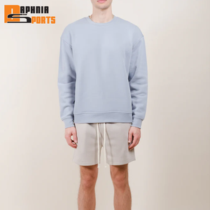 Shorts de sport décontractés pour hommes, en coton épais 100% personnalisables OEM, avec empiècements frontaux en toile polaire respirante et séchage rapide, taille élastique - Product Image 1