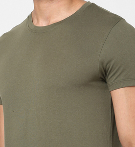 Camiseta de Algodón Lisa para Hombre con Logotipo Personalizado OEM, Corte Regular, Suave, Transpirable, Ecológica, Cuello Redondo, Ropa Casual de Primera Calidad - Product Image 3