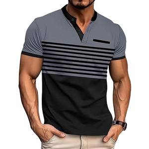 T-shirt de golf OEM en polyester/coton uni, avec logo personnalisé, broderie lâche, style japonais pour homme, motif 3D, écologique - Product Image 3