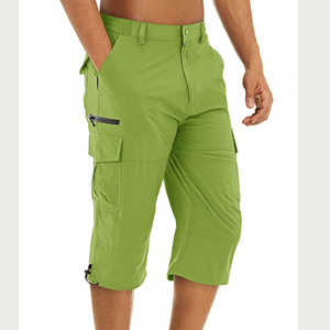 Capri Pant For Men's Summer Multi Pocket Casual Cotton <b>Elastic</b> Capri Pants Tactical Breeches Premium Outdoor <b>Trousers</b> Breathable - Product Image 4