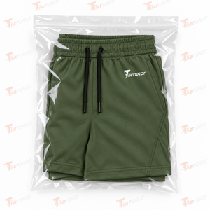 <b>Men's</b> Green Quick Dry Bermuda <b>Shorts</b> with Drawstring Waist and Front Logo Casual Fit Solid Color Casual Sweat <b>Shorts</b> for <b>Men</b> - Product Image 6