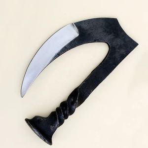 มีดเหล็กกล้าคาร์บอนสูงคุณภาพสูง ตีขึ้นรูปด้วยมือ สไตล์โบราณยุคกลาง ด้ามจับเต็มด้าม พร้อมปลอกหนัง - Product Image 2