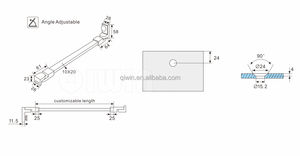 500mm 1000mm Longueur Réglable Écran De <span class=keywords><strong>Douche</strong></span> <span class=keywords><strong>Barre</strong></span> De Support Bras Salle De <span class=keywords><strong>Douche</strong></span> Stabilisateurs De Verre - Product Image 3