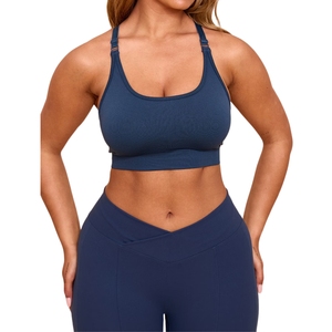 Soutien-gorge de sport rembourré à fort impact pour femme, personnalisé, séchage rapide, longueur longue, avec dos croisé, vente en gros - Product Image 1