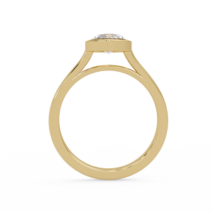 Anillos de Compromiso y Matrimonio de Oro Puro de 14K con Diamante Cultivado en Laboratorio de Corte Marquesa de 1.50 Ct, Certificado IGI, Engaste de Bisel, Joyería de Venta Caliente - Product Image 3