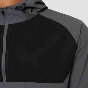 Veste coupe-vent à capuche avec fermeture éclair intégrale pour hommes, entièrement imprimée, grandes tailles, imperméable, services OEM disponibles - Product Image 5