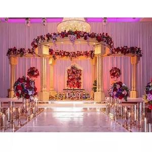 Mandap de Boda Triple de FRP, el Más Hermoso, Decoración para Boda Maharani, Mandap de Boda Gujarati en Línea, Decoración para Boda con Tres Pilares, EE. UU. - Product Image 1