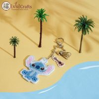 Kit d'ornement de point de croix éléphant simple et portable fait à la main Kit de décoration de broderie de couture en coton en plastique de 3 pièces