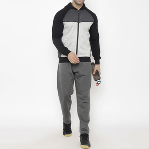 Ensemble de survêtement à capuche pour homme avec blocs de couleur, sweat-shirt à fermeture éclair sur le devant et pantalon à poches latérales, tenue décontractée pour l'automne - Product Image 5