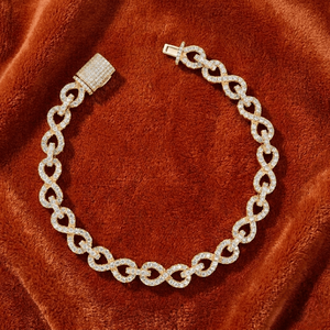 Gold <b>Infinity</b> Link Bracelet Luxury Iced Chain Bracelet Fine Chain Link Bracelets Fashion Jewelry Statement Gift - Product Image 5
