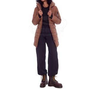 Chaqueta Parka informal para mujer, cuello largo transpirable con capucha y cierre de cremallera para invierno, venta en línea desde Pakistán - Product Image 6