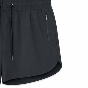 Women's Quick Dry Running Short Elastic Waist Zipper Pocket Gym Workout Yoga Training Activewear | OEM ODM Manufacture - Product Image 5