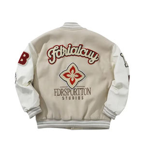 Wholesale Custom Logo Plus Size Men's <b>Jackets</b> Varsity <b>Vintage</b> <b>Jacket</b> for Men - Product Image 3