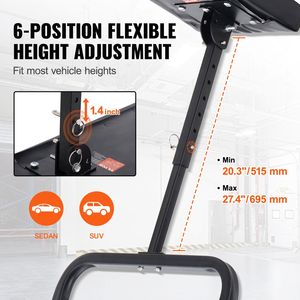 Piattaforma mobile da officina da 40 pollici per meccanici, capacità di carico 330 libbre, altezza regolabile 20.3-27.4, attrezzo per riparazioni auto e garage - Product Image 3