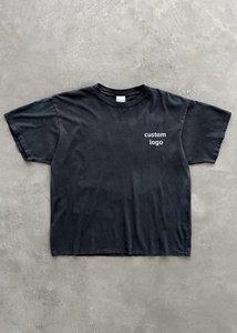 เสื้อยืดวินเทจทรงโอเวอร์ไซส์แบบยูนิเซ็กซ์ สไตล์ย้อมสีแบบแอซิดวอช  ผ้าหนา  แบบสั่งทำพิเศษสำหรับผู้ชาย - Product Image 3