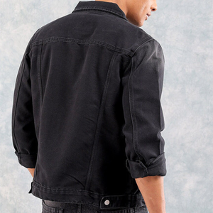 OEM Mens Denim Jean <b>Jacket</b> Casual Outwear Fall <b>Jacket</b> Denim Button up Coat Oversize Denim <b>Jacket</b> for Men acidwash fashion casual - Product Image 4