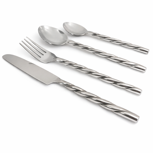 Ensemble de couverts de luxe en acier inoxydable forgé à la main avec poignées de cuillère en métal durables pour mariages fêtes camping utilisation en extérieur - Product Image 5