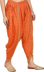 Readymade Printed <b>Dhoti</b> Lace Rayon Fabric Regular Fit <b>Dhoti</b> Pant/<b>Salwar</b>/ Elastic Waist High Waist Quick Dry Breathable - Product Image 4