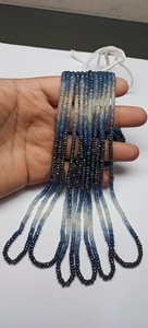 Cuentas de Zafiro Azul Natural Sombreado, Facetadas en Forma de Rondelle, de 3mm a 4mm, Cuentas de Alta Calidad para Mayoristas, Fabricación de Joyería Artesanal a Granel - Product Image 4