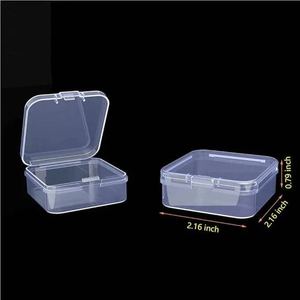 30 Pack Clear Plastic Mini Bead <b>Storage</b> Cases Set Hinged <b>Small</b> Jewelry Container <b>Box</b> Organizer Modern Grid 30-in-1 - Product Image 2