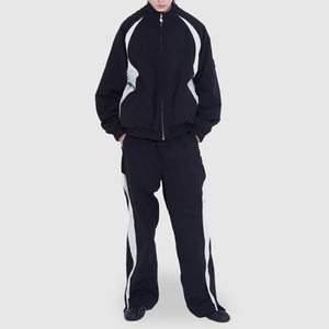 Survêtements coupe-vent surdimensionnés personnalisés pour hommes, en polyester et nylon, avec fermeture éclair – Fabricant de survêtements coupe-vent pour hommes - Product Image 1