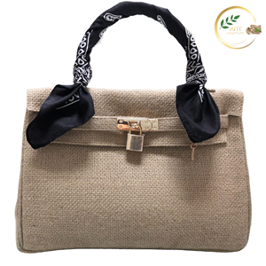 Bolso de Mano de Yute Natural para Mujer, Elegante y Ecológico, Bolso de Hombro para Dama - Product Image 2