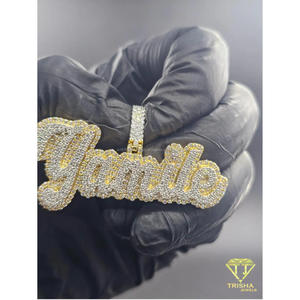 Moissanite Diamond <b>Custom</b> Yamile <b>Name</b> Pendant Iced Out Hip Hop <b>Necklace</b> Bling Jewelry Gift - Product Image 6