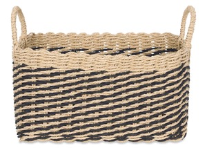 Juego de 3 Cestas de Seagrass Negras a Rayas, Hechas a Mano, para Almacenamiento, Venta al por Mayor, Ecológicas, Hechas en Vietnam - Product Image 3