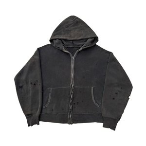 Sweat à capuche zippé Sun Fade Y2K en molleton bouclette 500 g/m² 100 % coton, coupe ample vintage, avec logo personnalisé, pour l'automne - Product Image 3