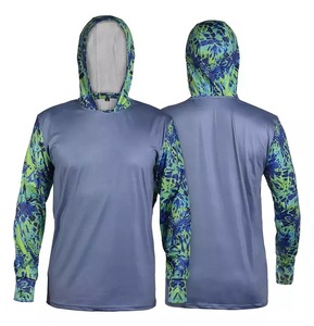 Unisex UPF50+ Spandex/Polyester Custom Color Outdoor <b>Sun</b> Block UV Waterproof Breathable Fishing Wear Long Sleeve Hoodie <b>Shirt</b> - Product Image 2