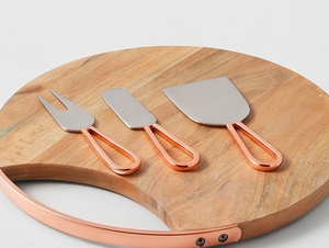 Premium Stainless Steel <b>Cheese</b> Spreader <b>Knife</b> With Elegant Loop Handle Flatware For Smooth Butter And <b>Cheese</b> Serving Use - Product Image 2