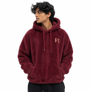 Sweat-shirt à capuche surdimensionné en molleton de haute qualité pour hommes, coupe décontractée, style streetwear Y2K, vente en gros - Product Image 1