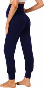 Leggings de maternité en polyester pour femme, taille haute, longueur intégrale, avec soutien abdominal et contrôle du ventre, doux, respirant, vêtements de sport - Product Image 3