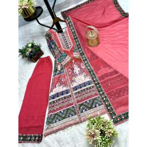 Beau haut-bas et ensemble Dupatta pour femmes pour les fêtes - Product Image 5