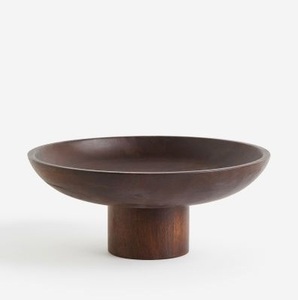 Luxury Travertine Style Decorative Bowl With Pedestal Base Modern Stone Fruit Bowl Centerpiece <b>Tabletop</b> Bowl Living Room Dining - Product Image 4