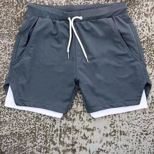 ชุดกีฬาผู้ชายสไตล์วินเทจสำหรับฤดูร้อน ผลิตจากวัสดุรักษ์โลก แห้งเร็ว ผลิตจากโพลีเอสเตอร์/ผ้าฝ้าย เสื้อยืดแขนสั้นพร้อมชุดกีฬาสำหรับวิ่ง - Product Image 3