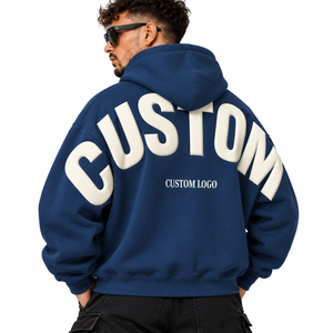 Sweat-shirt Streetwear Homme Oversize à Capuche en Molleton Épais, Épaules Tombantes, Impression Personnalisée au Dos, Prix Usine, Vente en Gros - Product Image 6
